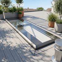 Puits de lumière en aluminium à rupture de pont thermique avec double vitrage insonorisé pour toitures plates, maisons, extérieurs et entrepôts