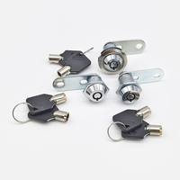 Cylindre de serrure à came double haute sécurité en alliage de zinc Jucro DLM19, finition chrome brillant, entraxe 16 mm, 2 clés pour poubelles de recyclage