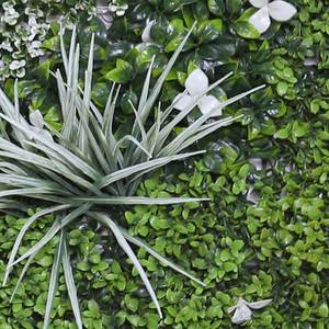 Paneles de flores de panel de hierba de pared verde artificial clásico de 1*1m en stock para decoración de interiores - Product Image 4