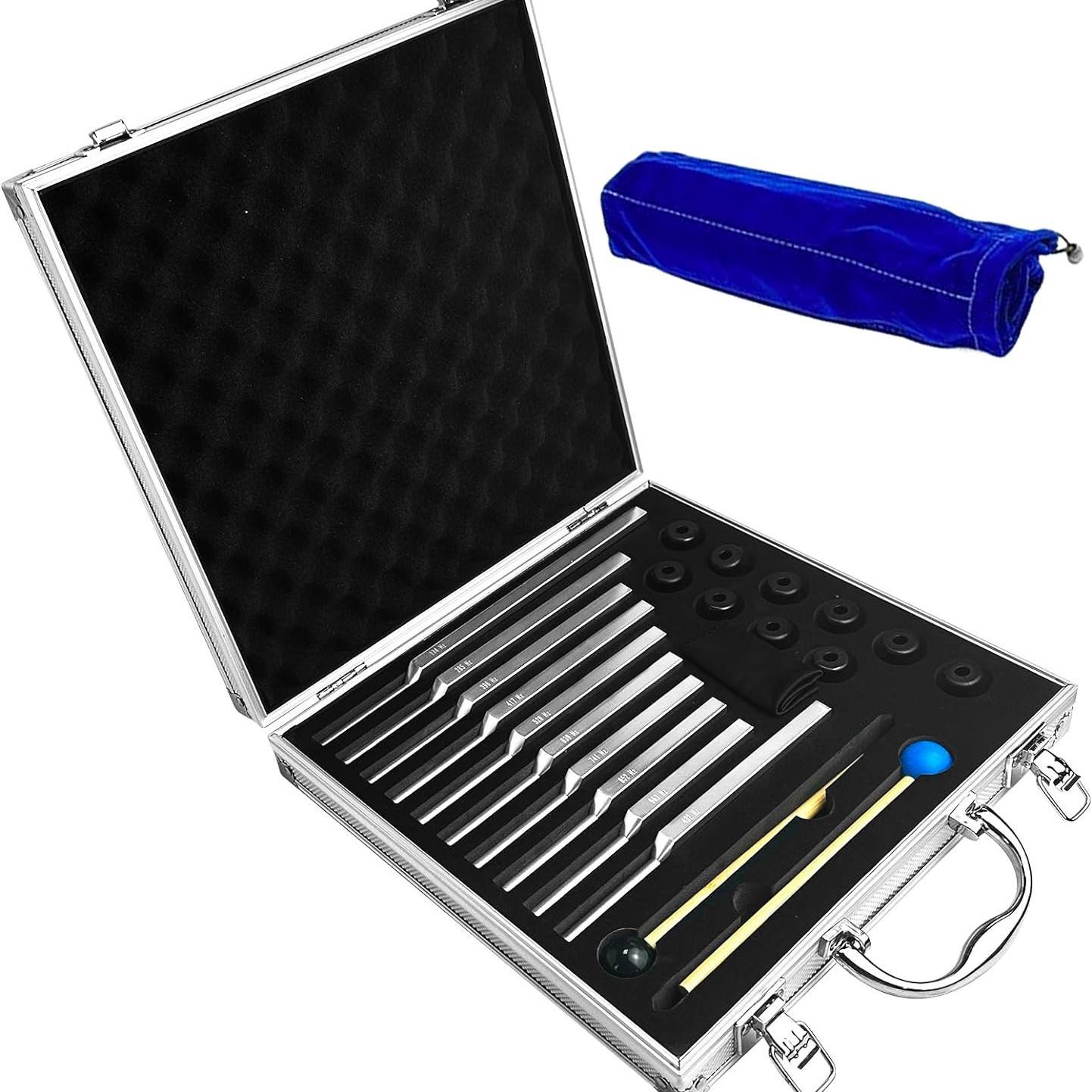 174-963 สีเงิน+432 สีเงิน ส้อมเสียง+ถุงผ้า