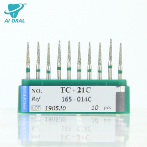 หัวตัดฟันเคลือบเพชรรูปเข็ม-10ชิ้น/กล่อง, ก้านสแตนเลส1.6มม. สำหรับการตัดฟัน - Product Image 4