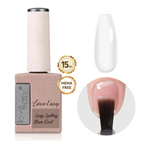 Base Gel OEM d'usine à longue tenue, sans transfert, 40 jours, super brillance, UV LED, sans HEMA, sans 11 toxines, non toxique, résine naturelle