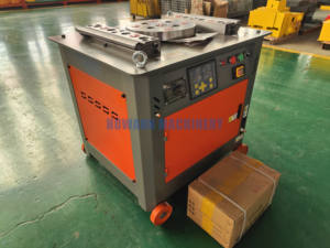 Nueva llegada semiautomática GW45 CNC Rebar Bender Cutter Machine 4KW 6-32mm Barra de acero Doblado Corte - Product Image 3