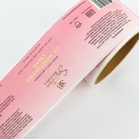 Étiquettes autocollantes en papier couché pour emballage à chaud, personnalisées pour le branding cosmétique, haute résolution, fabrication en usine