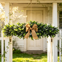 Guirnalda de Vegetación Artificial, Hojas de Boj Artificiales, Decoración Navideña para Bodas, Decoración Rústica para el Hogar, Decoración para Puertas, Centro de Mesa, Venta al por Mayor