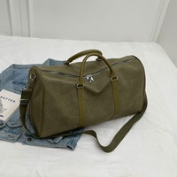 Sac de voyage cylindrique en toile cirée épaisse personnalisé avec logo, idéal pour le camping, le sport, les hommes et les femmes