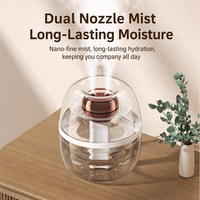 Nouvel humidificateur ultrasonique à double pulvérisation de 3 L au design Saturne créatif, USB, grande capacité, silencieux, pour la maison, la chambre, le bureau, l'hôtel, la voiture