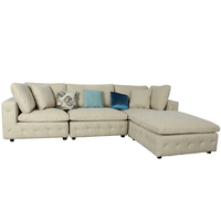 Canapé modulaire de style européen, tissu moderne, meubles de salon, en coupe