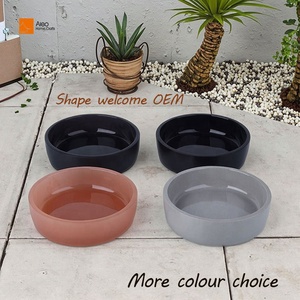 Aleo AL21105G mangkuk makanan hewan piaraan tahan air beton/Polyresin ramah lingkungan dengan desain kotak untuk penggunaan dalam ruangan/luar ruangan - Product Image 2
