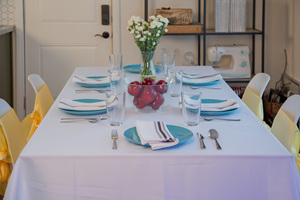 <span class=keywords><strong>Tovaglia</strong></span> in Poliestere Bianca, Nera o Avorio <span class=keywords><strong>per</strong></span> Banchetti, Feste, Matrimoni e Picnic all'Aperto - Vendita all'Ingrosso a Prezzi Convenienti - Product Image 3