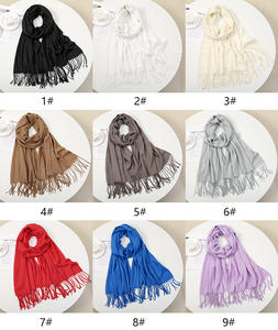 2024 באיכות גבוהה ציצית רכה נגיעה קשמיר תחושה שכמייה פשמינה פשמינה צבעונית טהור מצעיף קשמירי צעיף נשים - Product Image 4