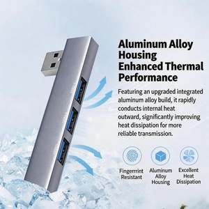 ฮับ <span class=keywords><strong>USB</strong></span> 3.0 แบบ 4 พอร์ต อะแดปเตอร์ <span class=keywords><strong>USB</strong></span>-A/Type-<span class=keywords><strong>C</strong></span> อลูมิเนียมอัลลอยด์ ปลั๊กแอนด์เพลย์ 5Gbps การถ่ายโอนข้อมูลที่รวดเร็ว ความเข้ากันได้สากล แล็ปท็อปแมคบุค - Product Image 2