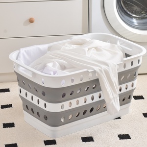 Panier à <span class=keywords><strong>linge</strong></span> <span class=keywords><strong>sale</strong></span> rectangulaire <span class=keywords><strong>vertical</strong></span> pliable et portable avec pieds pour <span class=keywords><strong>rangement</strong></span> de salle de bain - Product Image 3
