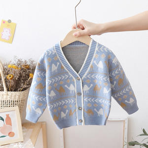 2023 nouveau automne hiver enfants manteau tricoté vestes garçons filles <span class=keywords><strong>pull</strong></span> chaud Cardigans bébé épaissi chandails extérieurs - Product Image 5