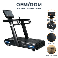 Caminadora K-FIT Slat K9 de Alta Resistencia para Gimnasio Comercial, Modo de Empuje, Equipo de Entrenamiento de Bajo Impacto