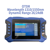 Mesin Pengukur Serat Optik OTDR Jangkauan Dinamis 24 26 DB 1310 1550 Nm Peralatan Pengujian PRO Mini Genggam OTDR