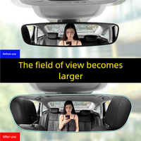 Miroir de vue intérieur de voiture portable Chongteng avec surface en verre incurvée, design décoratif, accessoires intérieurs de voiture