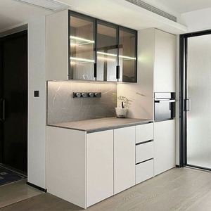 Aimsp Dining Room Cabinet <b>White</b> Dining Room Furniture Contemporary <b>Sideboard</b> - Product Image 3