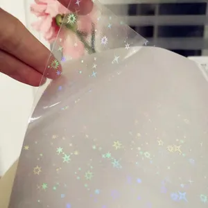 Film de stratification holographique à froid, 100 pièces, feuilles stratifiés brillantes de haute qualité, taille en rouleau