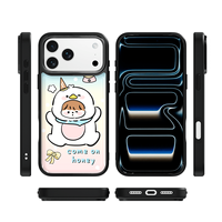 Coque de téléphone AG Feeling Black Edge avec motif Gilding Come on Honey pour iPhone 17, 17 Pro Max, 16 Pro, 15, 15 Pro Max, coque magnétique