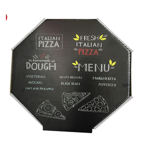 Scatola per <span class=keywords><strong>Pizza</strong></span> Nera Rotonda da 12 Pollici, Cartone per <span class=keywords><strong>Pizza</strong></span> Personalizzato con Stampa - Product Image 3