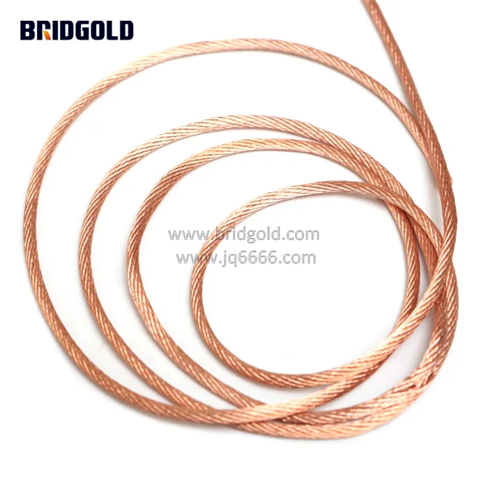 Industry Bare Copper Strand Wire Flexible Round Braided Copper