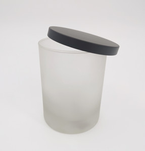 Prêt à expédier – Couvercle métallique <span class=keywords><strong>noir</strong></span> mat anti-déversement de 85 mm pour récipients et tasses en verre Libbey 918CD/Hexagon - Product Image 2