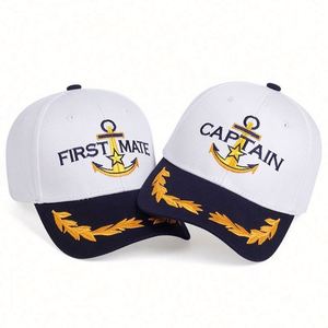 Wholesale 6 Panel Cotton Embroidery Custom logo Captain Cap Custom Baseball <b>Hat</b> - Product Image 2