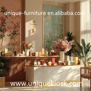 Exhibidor de Perfumes Romántico, Mueble de Pared con Iluminación LED Personalizada para Venta de Fragancias de Lujo, Accesorio Moderno para Comercios - Product Image 6