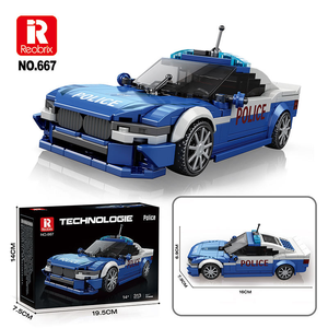 Reobrix Bugatti DeLorean <span class=keywords><strong>patrouille</strong></span> voiture de Police MOC bloc de construction ensemble 1:24 sport course modèle <span class=keywords><strong>jouet</strong></span> pour enfants éducatif bricolage Mini - Product Image 6