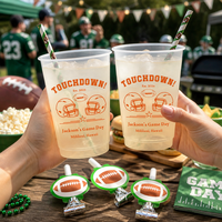 Großhandel American Football Pappbecher Strohhalme Party-Deko Sportthema Geburtstagsgeschenke für Spieltag-Geburtstagsfeier