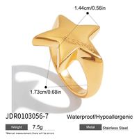 Minimalistischer und Stilvoller Damenring aus 18K Vergoldetem Edelstahl mit Gravierten Segenswünschen und Wasserfester Funktion
