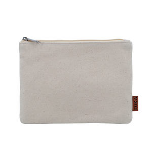 בד כותנה ריק ידידותי לסביבה בד כותנה קוסמטי zip קטן שקית כיס לאריזה עם הדפסה אישית לוגו מותאם אישית - Product Image 2