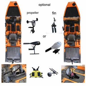 Vicking 12.6ft double pédale 1 personne meilleure vente Sit-On-Top pêche électrique pêche à la traîne surf plastique HDPE 1 an - Product Image 1