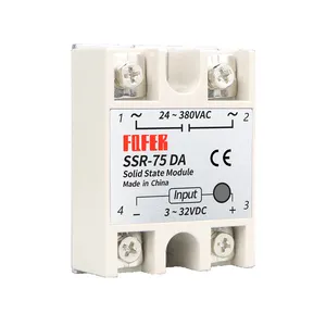 Relè a stato solido SSR-75DA dc-ac 75A in realtà 3-32V dc 24 -380V AC SSR relè senza SSR-75DA di protezione