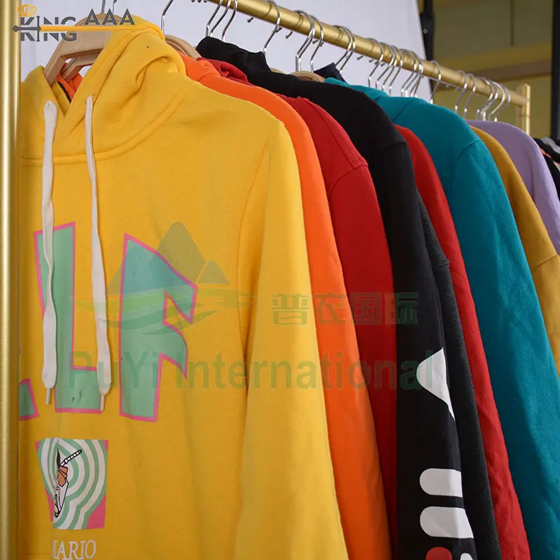 branded used thick hoody sportswear korean bales mixed used clothing 45kg clothes used man clothing