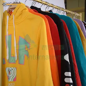 branded used thick hoody sportswear korean bales mixed used clothing 45kg clothes used man clothing