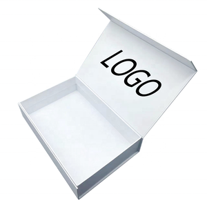 Luxury Custom Logo Shaped Rigid Cardboard Foldable Gift Box Custom Print Paper Clamshell Magnetic Gift Box