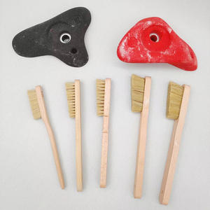 Cepillo de tiza para escalar pelo de jabalí natural personalizado y cepillo para escalar jabalí con mango de madera - Product Image 3