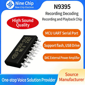 Mini Chip Bluetooth MP3 Serie N939X, Chip IC de Fabricante OEM, Chip de Voz Grabable para Alarma de Seguridad - Product Image 4