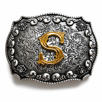 Boucle de ceinture en métal antique personnalisée, alliage de zinc, style western cowboy, pour ceinture en cuir, vente en gros, lot en boîte cadeau pour hommes et femmes