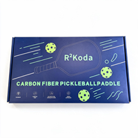 Set Raket Latihan Pickleball Anak R Koda 16mm Serat Karbon Inti Sarang Lebah PP Perlengkapan Lengkap Ramah Lingkungan Hiburan