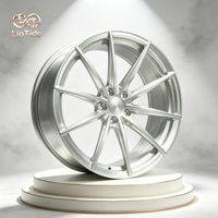 Jantes de voiture de tourisme multibranches argentées brillantes, style Step Lip, ajustement OEM personnalisé, dimensions PCD ET CB