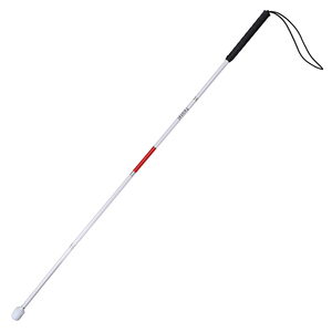 Feistel Medical Blind Cane Mobility Stick-<span class=keywords><strong>Canne</strong></span> rouge et <span class=keywords><strong>blanche</strong></span> réfléchissante avec embout boule de guimauve - Product Image 1