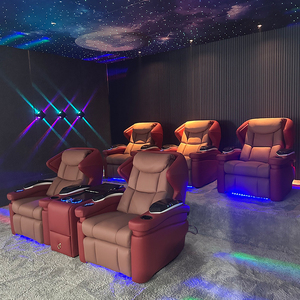 ชุดโซฟาปรับเอนหนังแท้ระดับวีไอพีสุดหรู สำหรับโรงภาพยนตร์เชิงพาณิชย์ โฮมเธียเตอร์ และโบสถ์ พร้อมที่นั่งปรับเอนแบบเลื่อน - Product Image 6