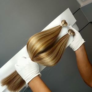 Extensiones de Cabello Humano Ruso Remy de Primera Calidad Jasmine Beauty, Pre-Adheridas con Punta I, Venta al por Mayor, Extensiones de Cabello con Punta K de Doble Trama - Product Image 1