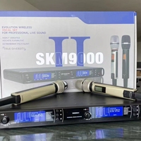 Micrófono Inalámbrico Profesional SKM9000ii UHF Dinámico Cardioide con Luces LED, Micrófono de Mano Metálico con Sonido Nítido para Karaoke, Discursos y Espectáculos