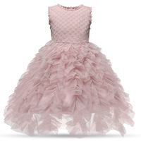 Nouvelle Robe de Princesse d'Été pour Filles, Robe Tutu Super Féerique en Tulle Superposé, Robe Élégante Sans Manches pour Enfants pour Fête d'Anniversaire