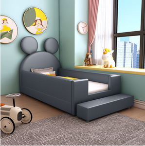 <span class=keywords><strong>Letto</strong></span> per Bambini in <span class=keywords><strong>Legno</strong></span> <span class=keywords><strong>Massello</strong></span> Affiancabile <span class=keywords><strong>Letto</strong></span> <span class=keywords><strong>Singolo</strong></span> Allargato per Neonati con Sponda di Sicurezza - Product Image 2