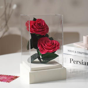 Caja de regalo de acrílico hecha a mano Prince Rose Eternal Flower para Navidad Acción de Gracias Año Nuevo chino-para el cumpleaños de la novia - Product Image 3